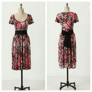 - Anthropologie Sparrow Midnight Safari Dress Pink Black sweater knit Vale…